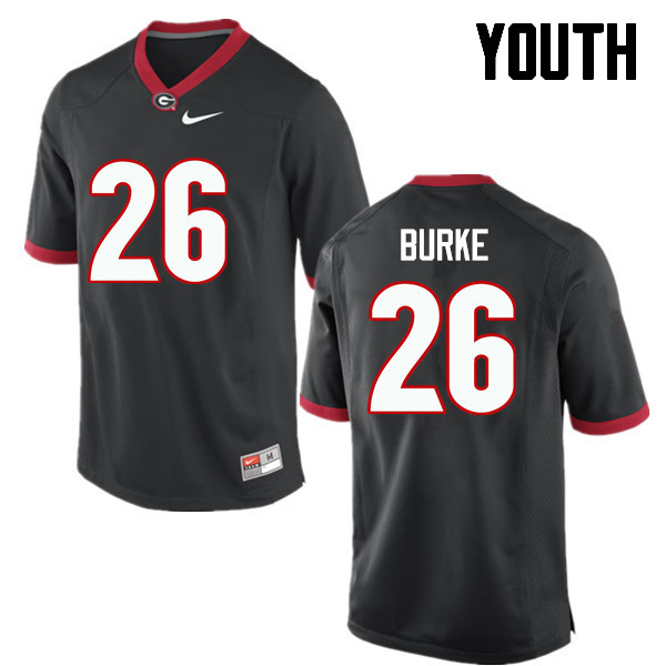 Youth Georgia Bulldogs #26 Patrick Burke College Football Jerseys-Black - Click Image to Close